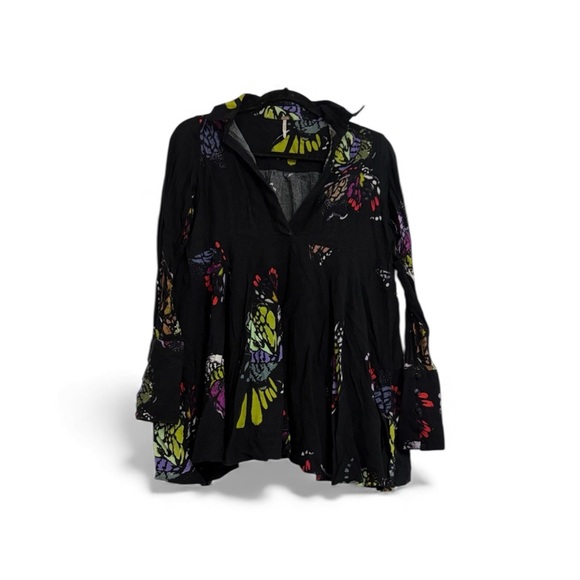 Free People Tops - Free People Black Butterfly Print Women's Top